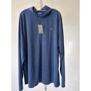 Northyard 1/4 Zip Long Sleeve Shirt Men 4X Blue Performance Sporty Golf Outdoor